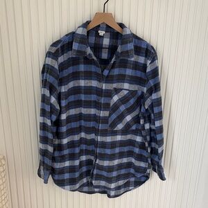 aerie plaid and Black Plaid women’s bottom down Shirt